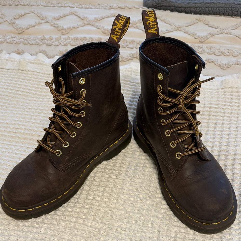 Dr. Martens Dark Brown Lace-Up Boots